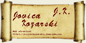 Jovica Kozarski vizit kartica